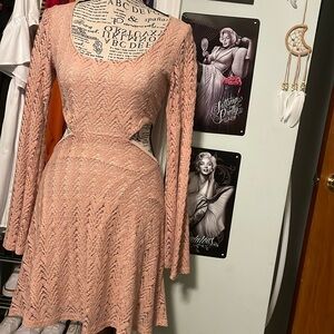 Side open dress